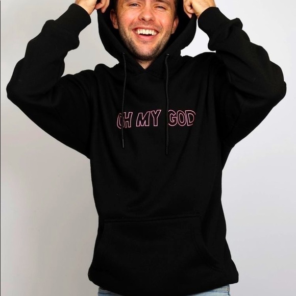 SHAWN DAWSON Black OH MY GOD Hooded Sweatshirt - Picture 1 of 7